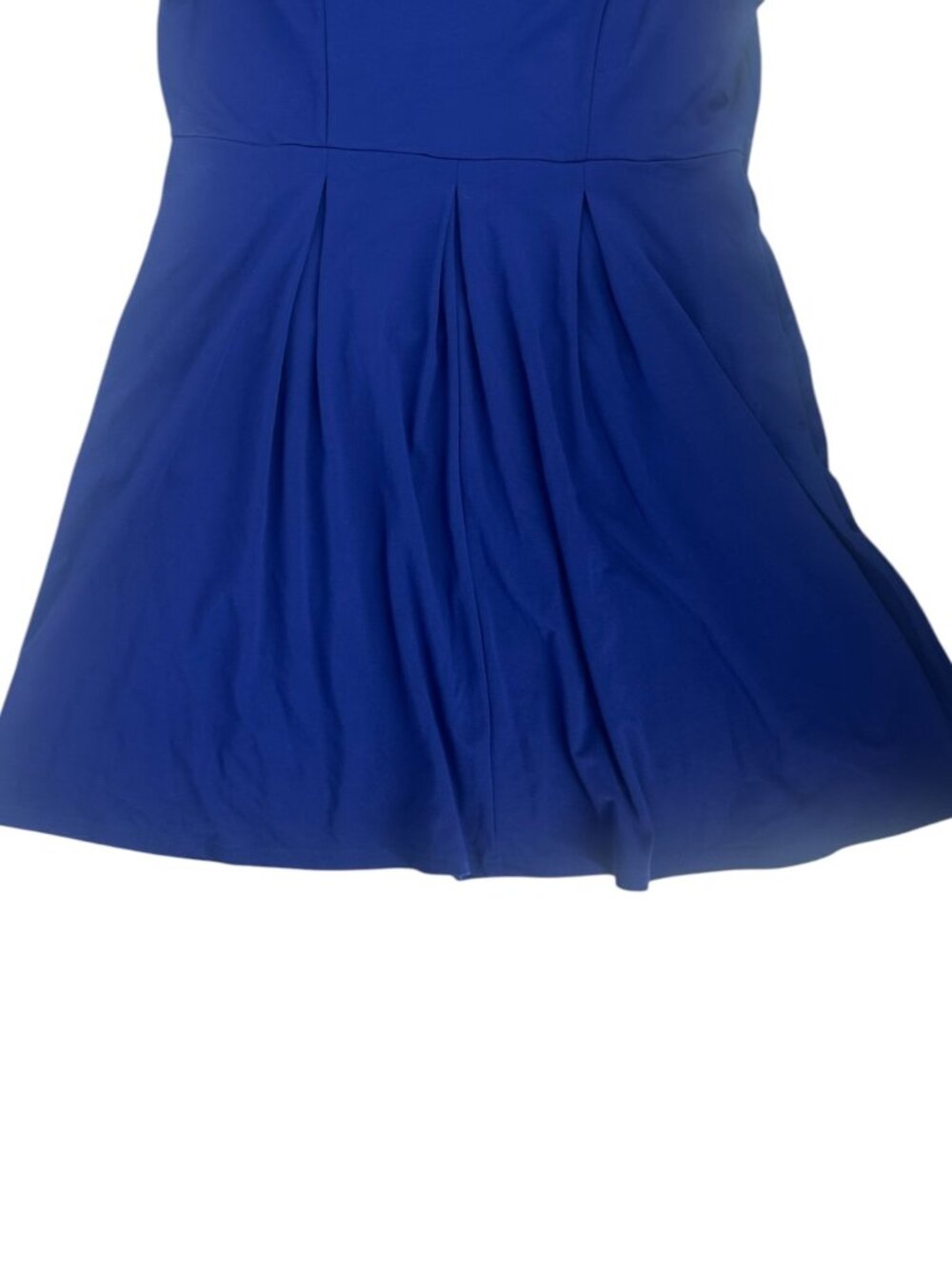 City Chic Royal Blue Fit Flare Dress Medium Plus Size V-Notch Cocktail - Picture 9 of 10